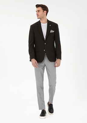PİERRE CARDİN Gri Erkek Slim Pantolon