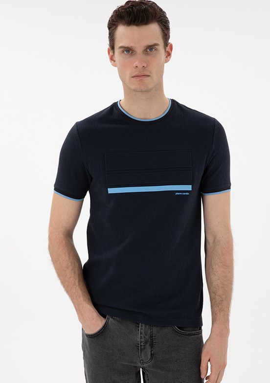 PİERRE CARDİN Lacivert Erkek Slim T-Shirt