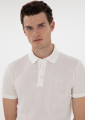 PİERRE CARDİN Beyaz Erkek Slim T-Shirt