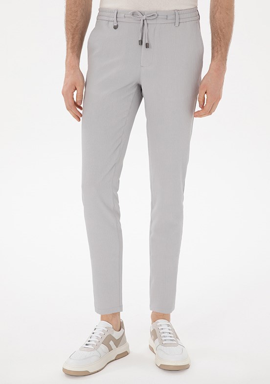 PİERRE CARDİN Gri Erkek Basic Pantolon