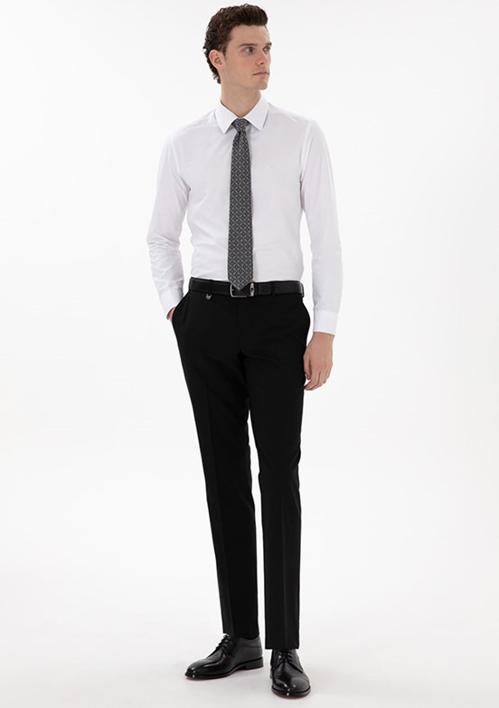 PİERRE CARDİN Siyah Erkek Slim Pantolon