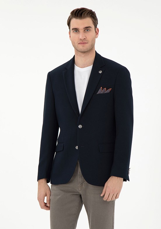 PİERRE CARDİN Lacivert Erkek Slim Ceket