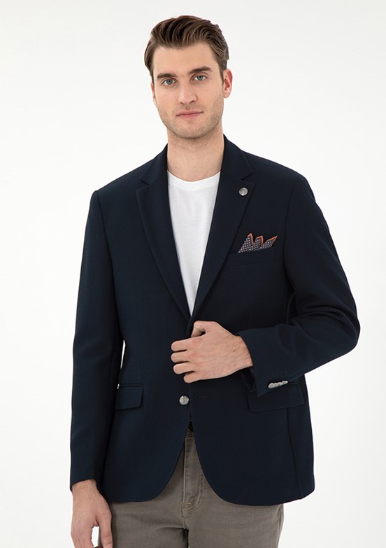PİERRE CARDİN Lacivert Erkek Slim Ceket