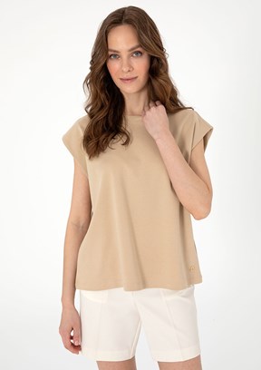 PIERRE CARDIN Bej Kadın Comfort T-Shirt
