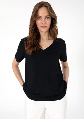 PIERRE CARDIN Siyah Kadın Regular T-Shirt