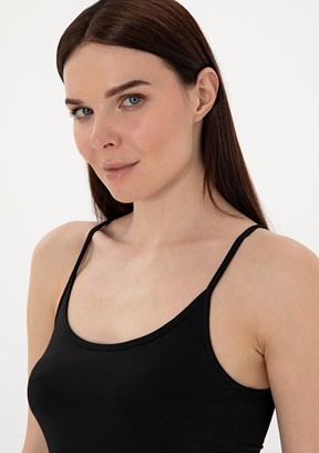PİERRE CARDİN Kadın Siyah Polo Yaka T-Shirt
