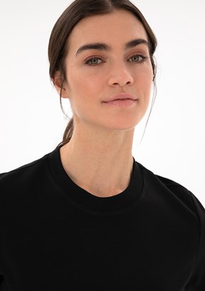 PIERRE CARDIN Siyah Kadın Bisiklet Yaka T-shirt