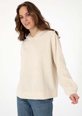 PIERRE CARDIN Beyaz Kadın Kapüşonlu Sweatshirt