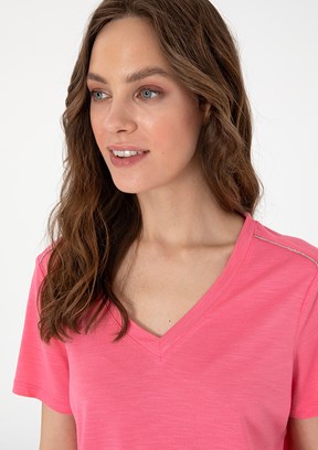 PIERRE CARDIN Pembe Kadın Regular T-Shirt