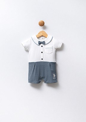 US POLO ASSN Beyaz Erkek Bebek Tulum Elbise