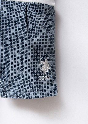 US POLO ASSN Beyaz Erkek Bebek Tulum Elbise