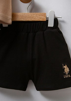 US POLO ASSN Bej Erkek Bebek Eşofman Takımı