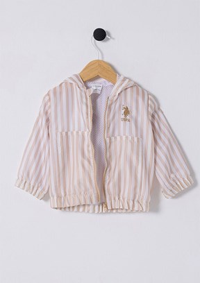US POLO ASSN Bej Erkek Bebek Yağmurluk Mont