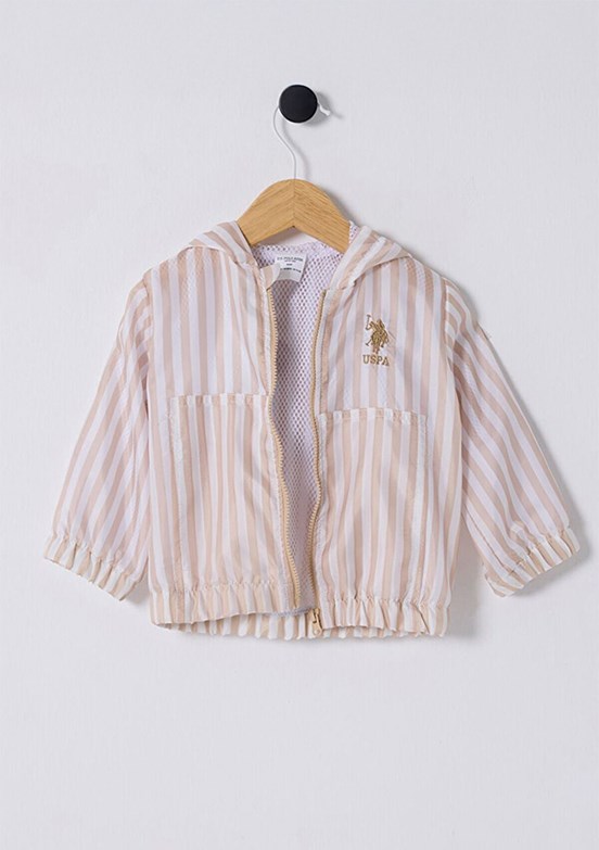 US POLO ASSN Bej Erkek Bebek Yağmurluk Mont