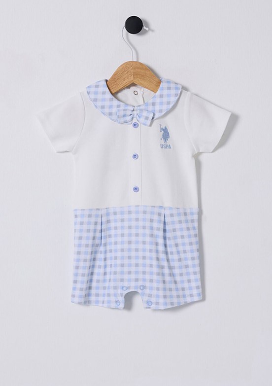 US POLO ASSN Beyaz Erkek Bebek Tulum Elbise