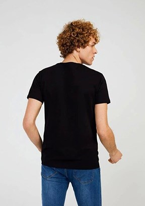 THE CROW More - TC7118 Erkek Siyah Baskılı T-Shirt
