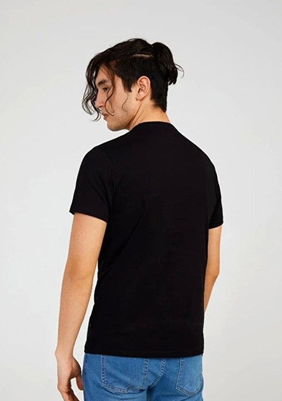THE CROW Paradise - TC7120 Erkek Siyah Baskılı T-Shirt
