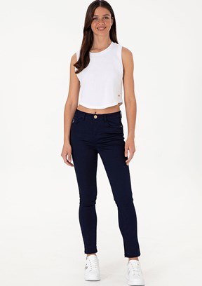 US POLO ASSN Lacivert Kadın Oversize Pantolon