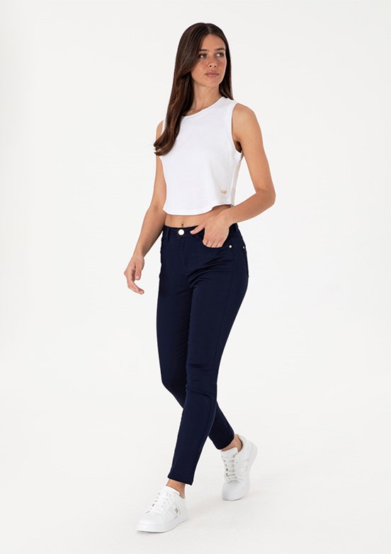 US POLO ASSN Lacivert Kadın Oversize Pantolon