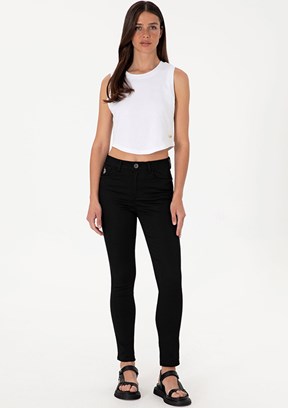 US POLO ASSN Siyah Kadın Oversize Pantolon