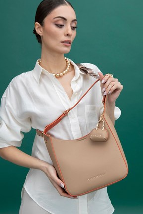 SİSLEY Camel Kadın Kol Çantası