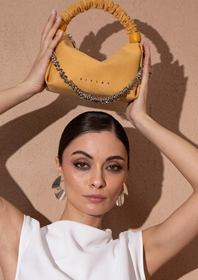 SiSLEY - SLY_173 Kadın Sarı El Çantası