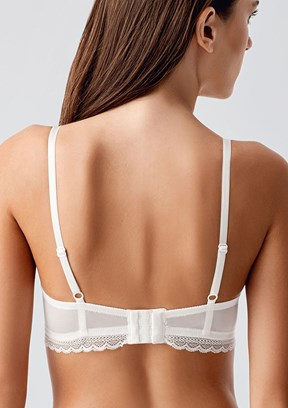 NEW BRA - 3383950000 Kadın Ekru Destekli Dantelli Sütyen