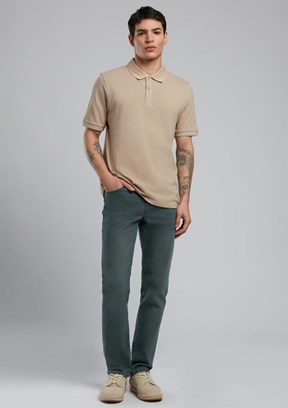 LEE COOPER Twins Bej Erkek Polo Yaka T-shirt