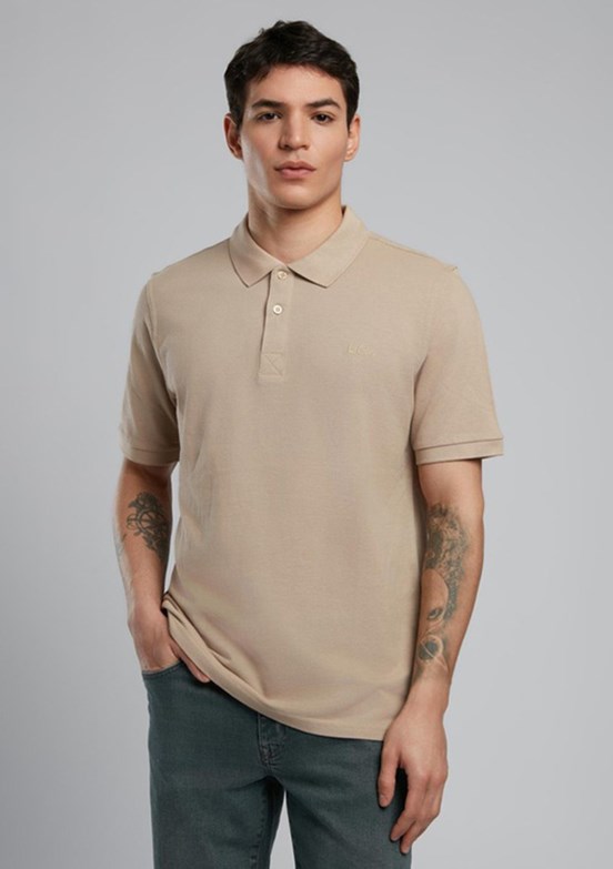 LEE COOPER Twins Bej Erkek Polo Yaka T-shirt
