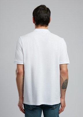 LEE COOPER Twins Beyaz Erkek Polo Yaka T-shirt