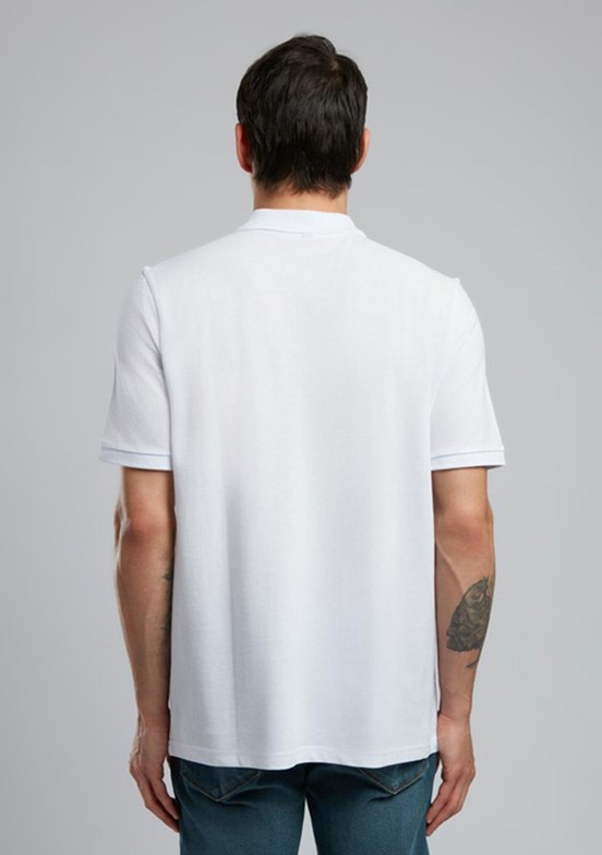 LEE COOPER Twins Beyaz Erkek Polo Yaka T-shirt