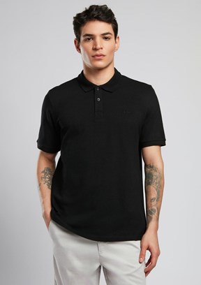 LEE COOPER Twins Siyah Erkek Polo Yaka T-shirt