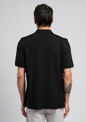 LEE COOPER Twins Siyah Erkek Polo Yaka T-shirt