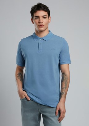 LEE COOPER Twins Açık Mavi Erkek Polo Yaka T-shirt
