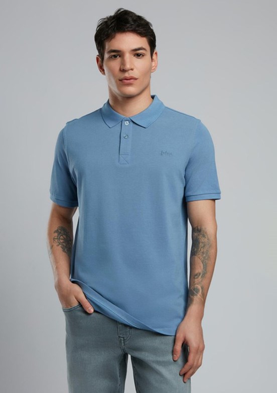 LEE COOPER Twins Açık Mavi Erkek Polo Yaka T-shirt