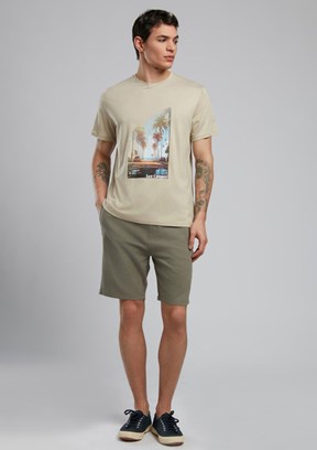 LEE COOPER Montay Bej Erkek O Yaka T-shirt