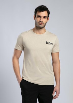 LEE COOPER Rinaldo Bej Erkek O Yaka T-shirt
