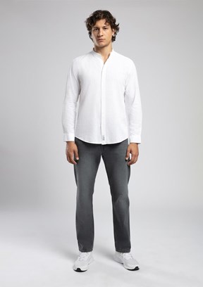 LEE COOPER Julsa Beyaz Erkek Uzun Kol Dokuma Gömlek