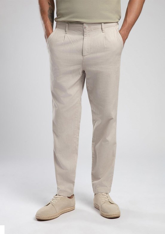 LEE COOPER Zarse Bej Erkek Dokuma Pantolon