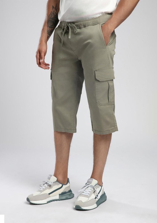 LEE COOPER Jogger Cargo Long  Taş Rengi Erkek Dokuma Bermuda
