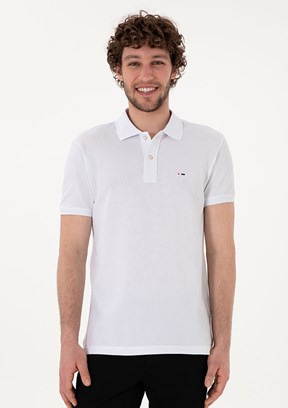US POLO ASSN Beyaz Erkek Slim T-Shirt