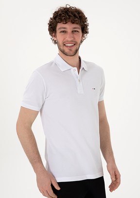 US POLO ASSN Beyaz Erkek Slim T-Shirt