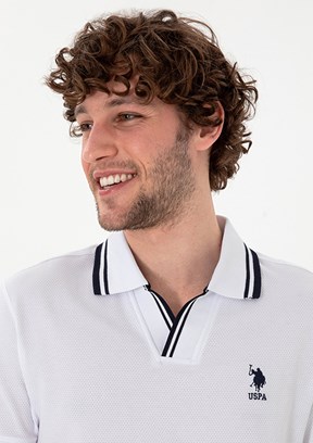 US POLO ASSN Beyaz Erkek Slim T-Shirt