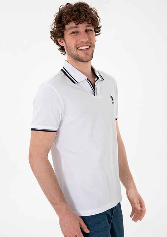 US POLO ASSN Beyaz Erkek Slim T-Shirt