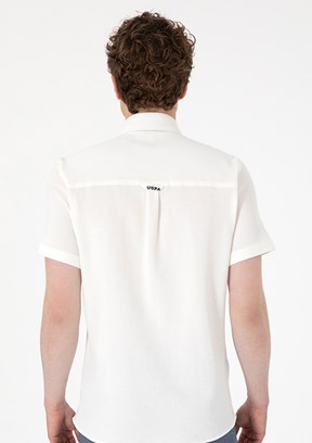 US POLO ASSN Beyaz Erkek Regular Gömlek