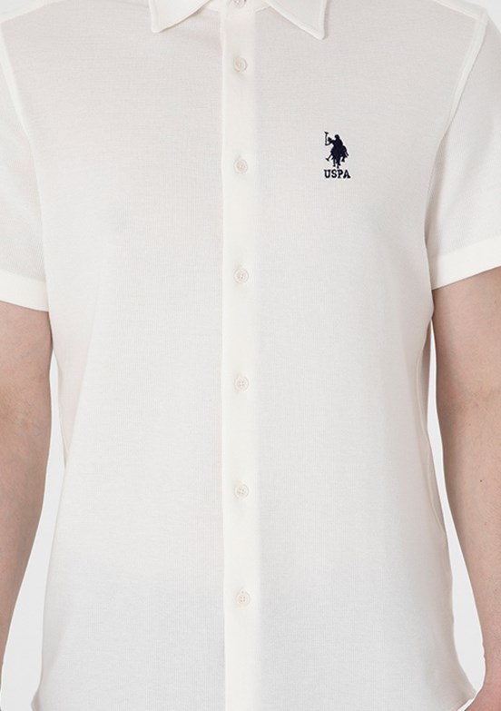 US POLO ASSN Beyaz Erkek Regular Gömlek