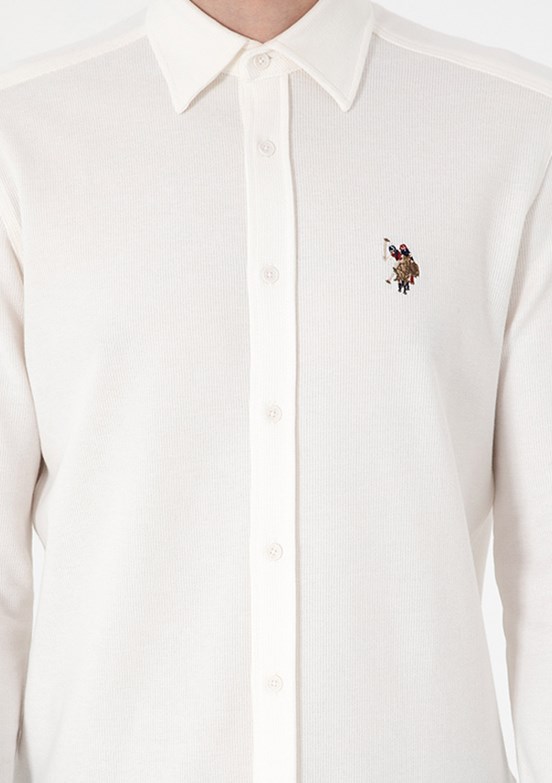 US POLO ASSN Beyaz Erkek Regular Gömlek
