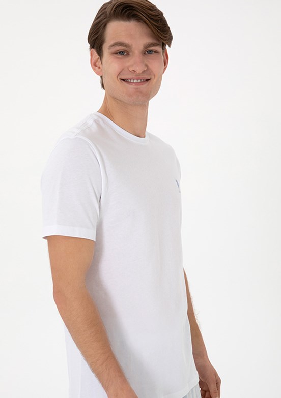 US POLO ASSN Beyaz Erkek Regular T-Shirt