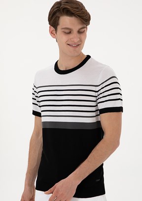 US POLO ASSN Siyah Erkek Slim Kazak