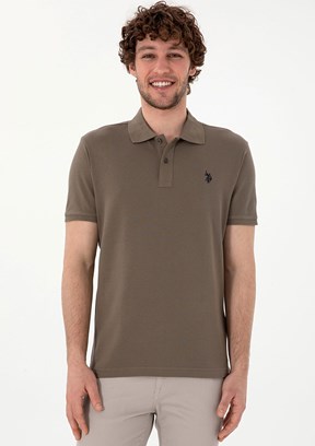 US POLO ASSN Bej Erkek Slim T-Shirt